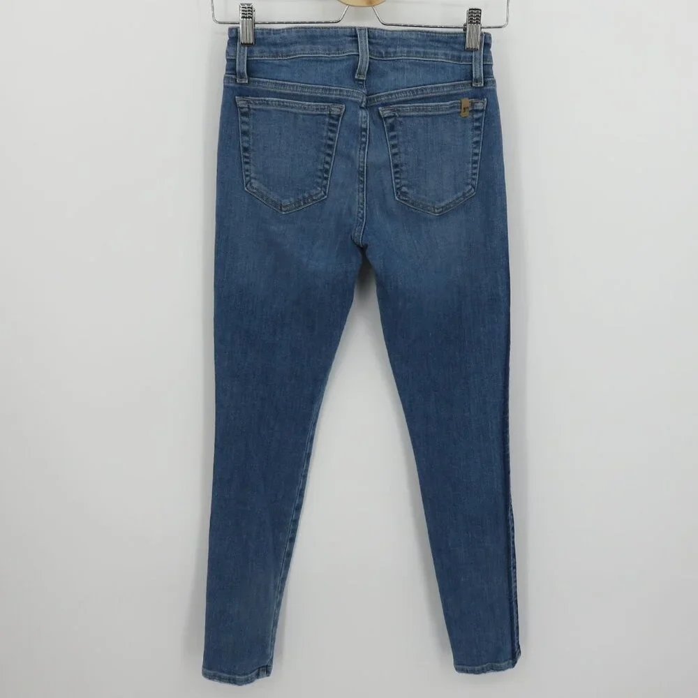 Joes Jeans Women 25 Skinny Ankle Mansfield Stripe Blue Denim Jeans Cotton Blend - Picture 4 of 10